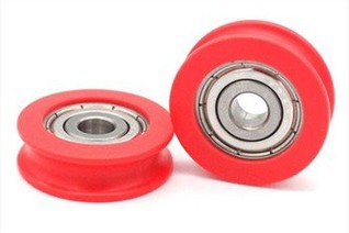 Roda de politja de ranura en U